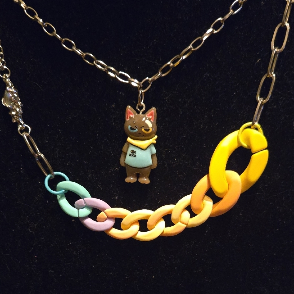Hand Crafted Multicolor Chain Necklace